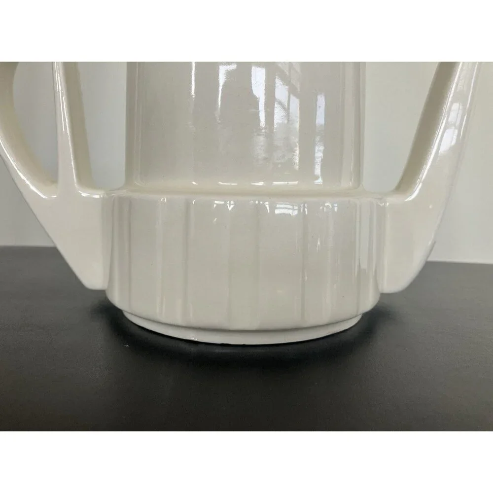 Vintage Mid Century Bauhaus WMF Porcelain Teapot, Ivory With Top, No Chips